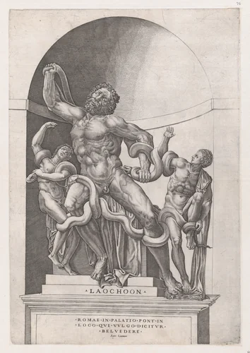 Laocoon, from "Speculum Romanae Magnificentiae" by Nicolas Beatrizet, print, 1530-1580