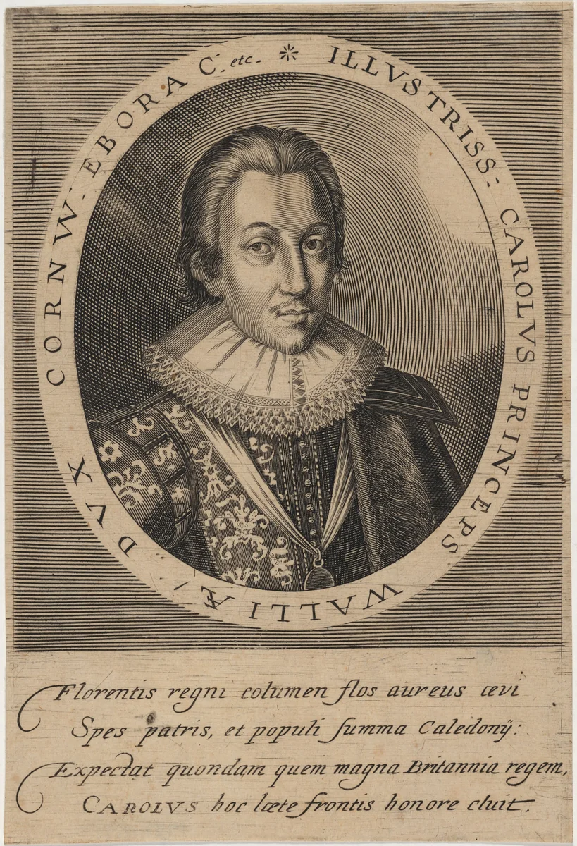 Charles I as Prince of Wales by Crispijn van de Passe I, print, 1565-1637