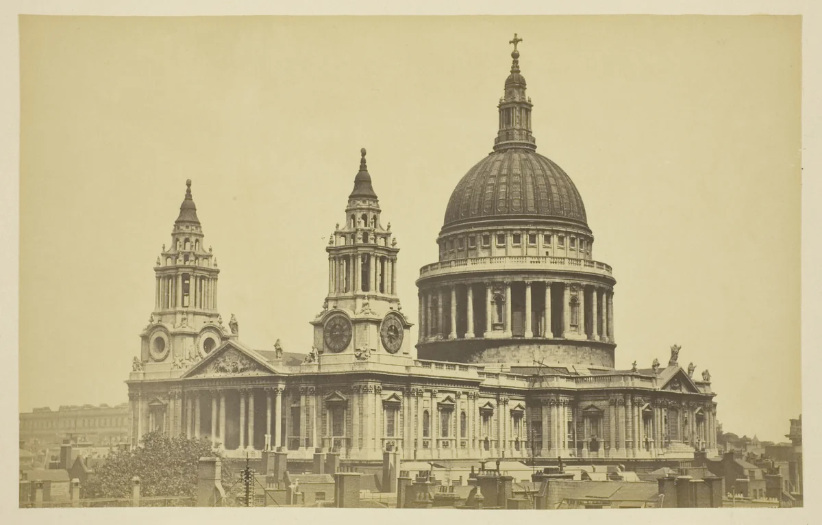 St. Pauls Cathedral by Artist Unknown, photograph, 1850-1900