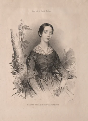 Madame Pauline Garcia-Viardot by Achille Devéria, print, 1840