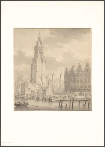 Gezicht op de Haringpakkerij by anonymous, drawing, 1750-1829