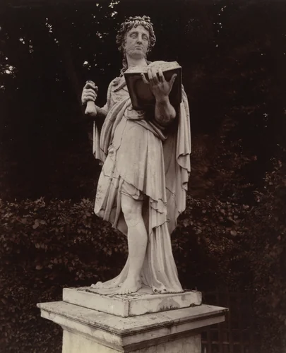 Jardins du château de Versailles, Le Mélancolique par Michel de La Perdrix by Eugène Atget, photograph, 1923