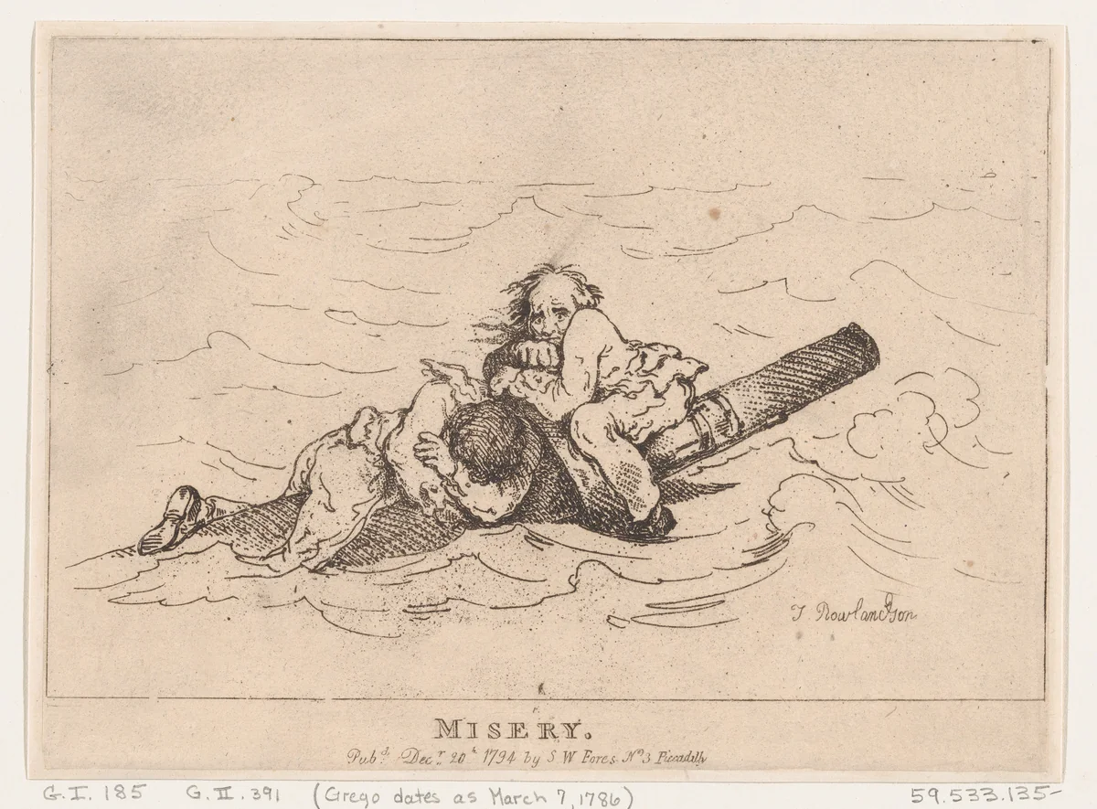 Misery by Thomas Rowlandson, print, 1794