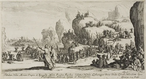 The Passage of the Red Sea by Jacques Callot, print, 1628-1630