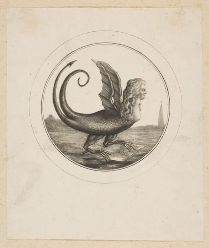 Caricature Showing Marie Antoinette as a Dragon by anonymous, print, 1700-1800