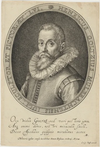 Hendrik Goltzius by Simon van de Passe, print, 1614