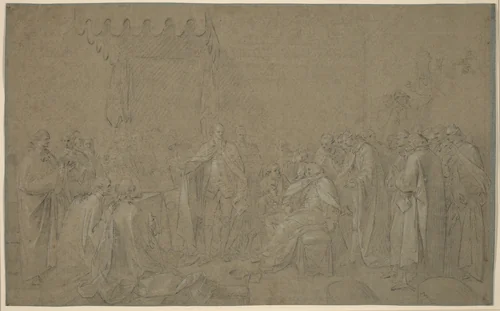 Study for "The Death of the Earl of Chatham" by John Singleton Copley, drawing, 1779