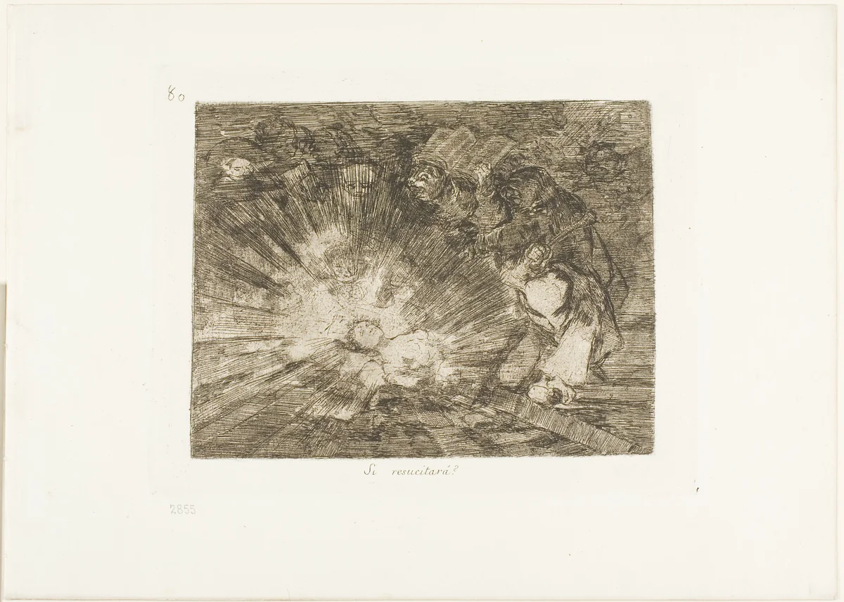 Will She Rise Again?, plate 80 from The Disasters of War by Francisco José de Goya, print, 1815-1820