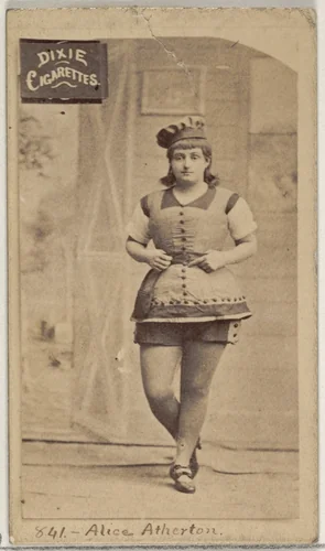 Card 841, Alice Atherton, from the Actors and Actresses series (N45, Type 7) for Dixie Cigarettes by Allen & Ginter, photograph, 1885-1891