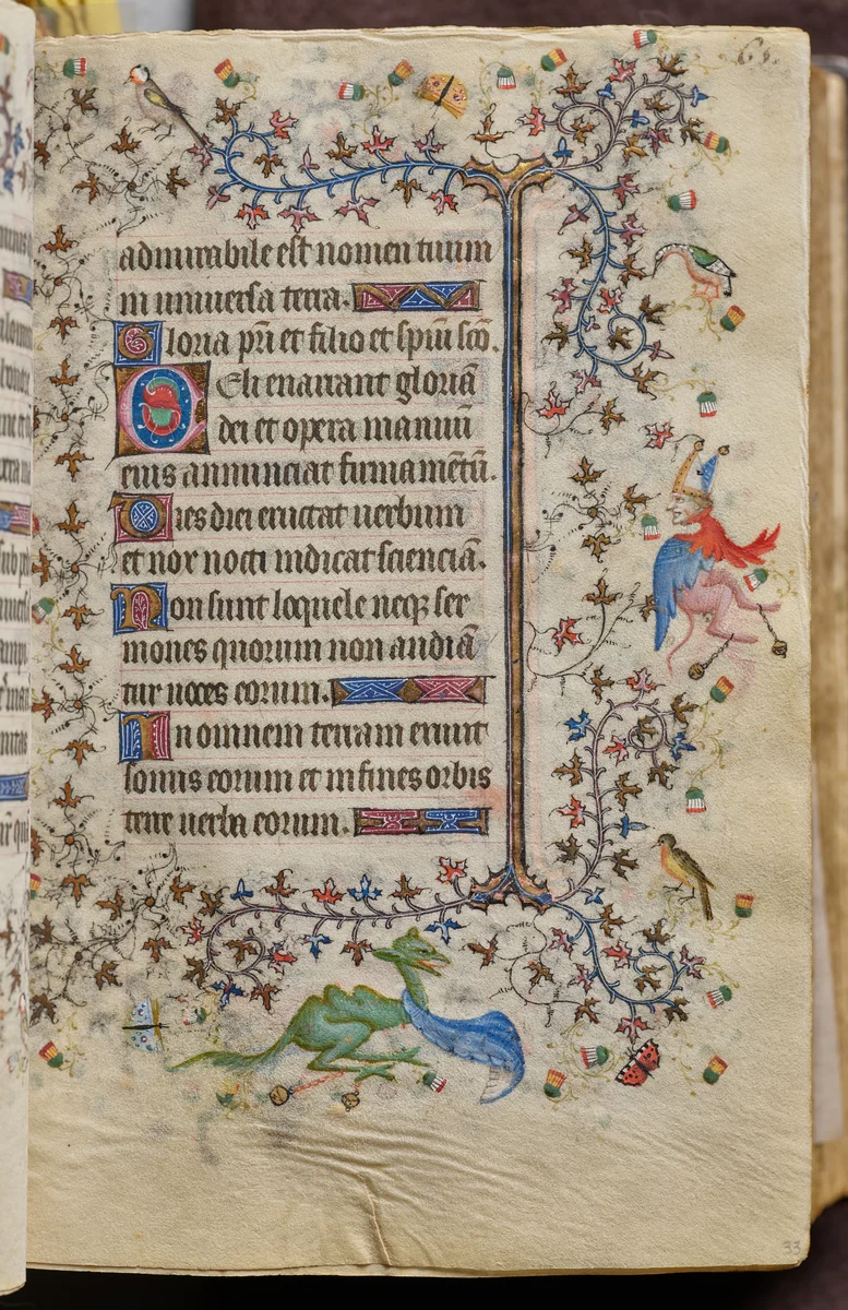 Hours of Charles the Noble, King of Navarre (1361-1425): fol. 33r, Text by Master of the Brussels Initials and Associates, book, 1400-1410