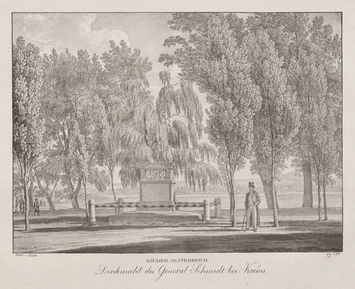 Nieder-oesterreich, Dankmahl des General Schmidt bei Krems by Jakob Alt, print