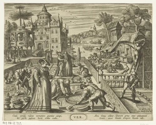 Lente by Unknown, print, 1575-1595