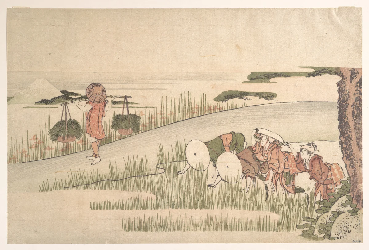Spring in the Rice Fields by Katsushika Hokusai (葛飾 北斎), print, 1790-1810