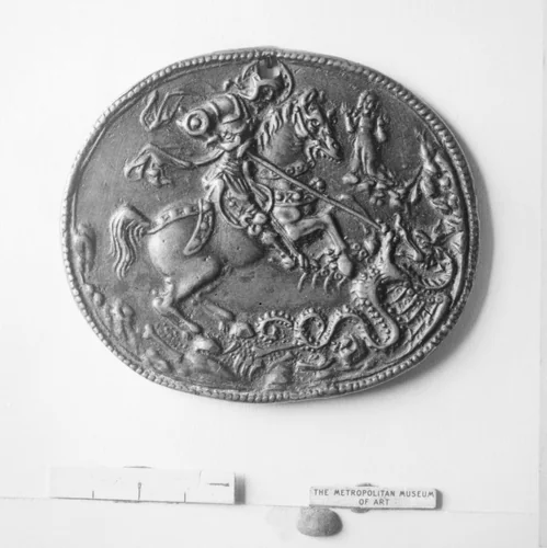 Saint George and the Dragon by Gian Francesco Enzola, metalwork, 1485-1499