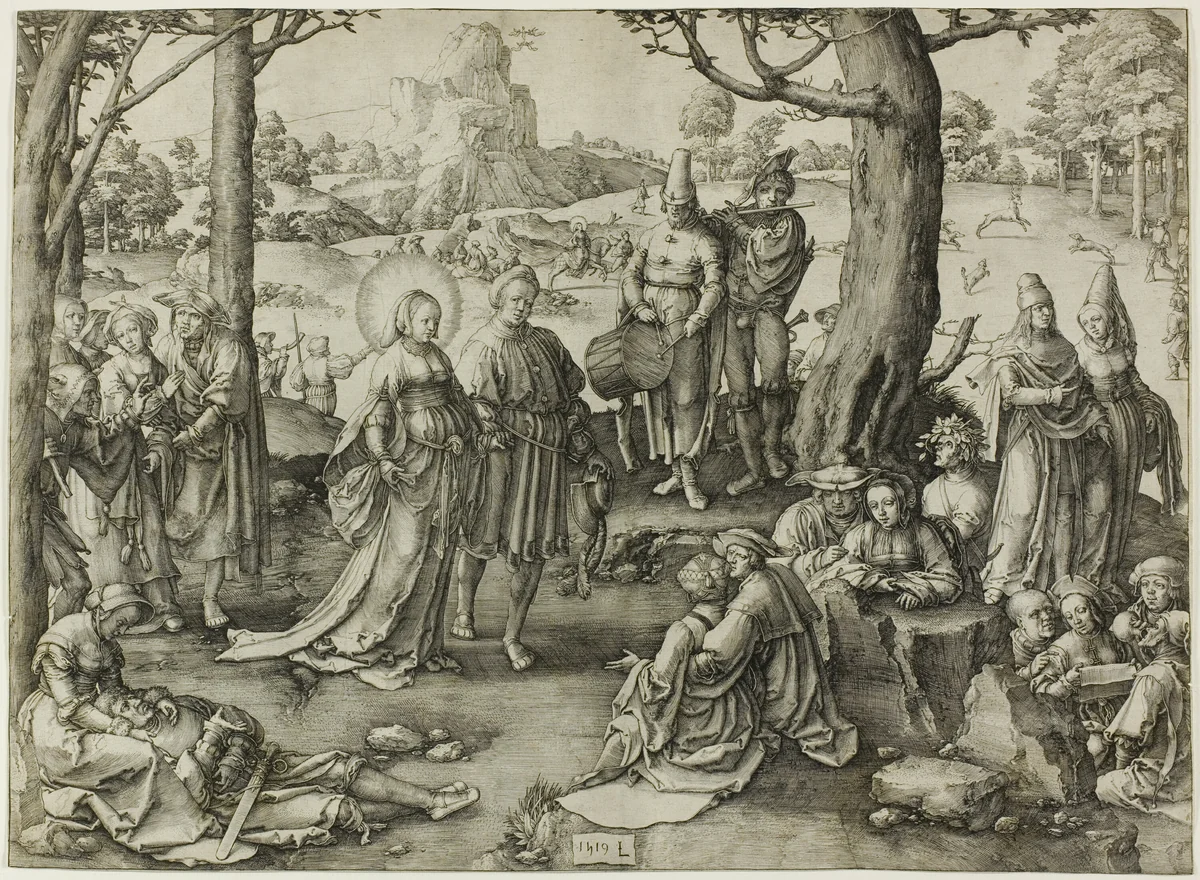 The Dance of Saint Mary Magdalene by Lucas van Leyden, print, 1519