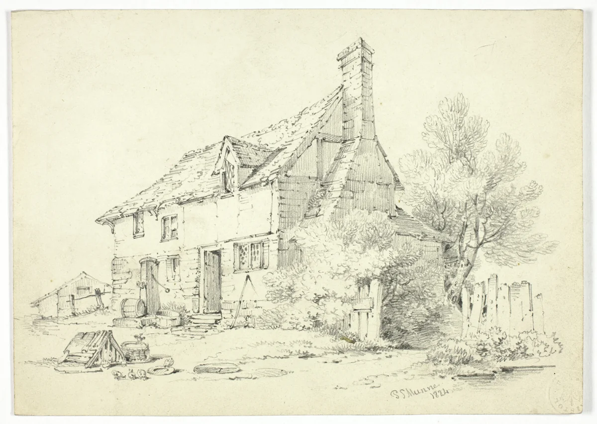 Countryside Cottage by Paul Sandby Munn, drawing, 1824