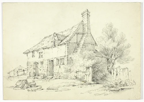 Countryside Cottage by Paul Sandby Munn, drawing, 1824