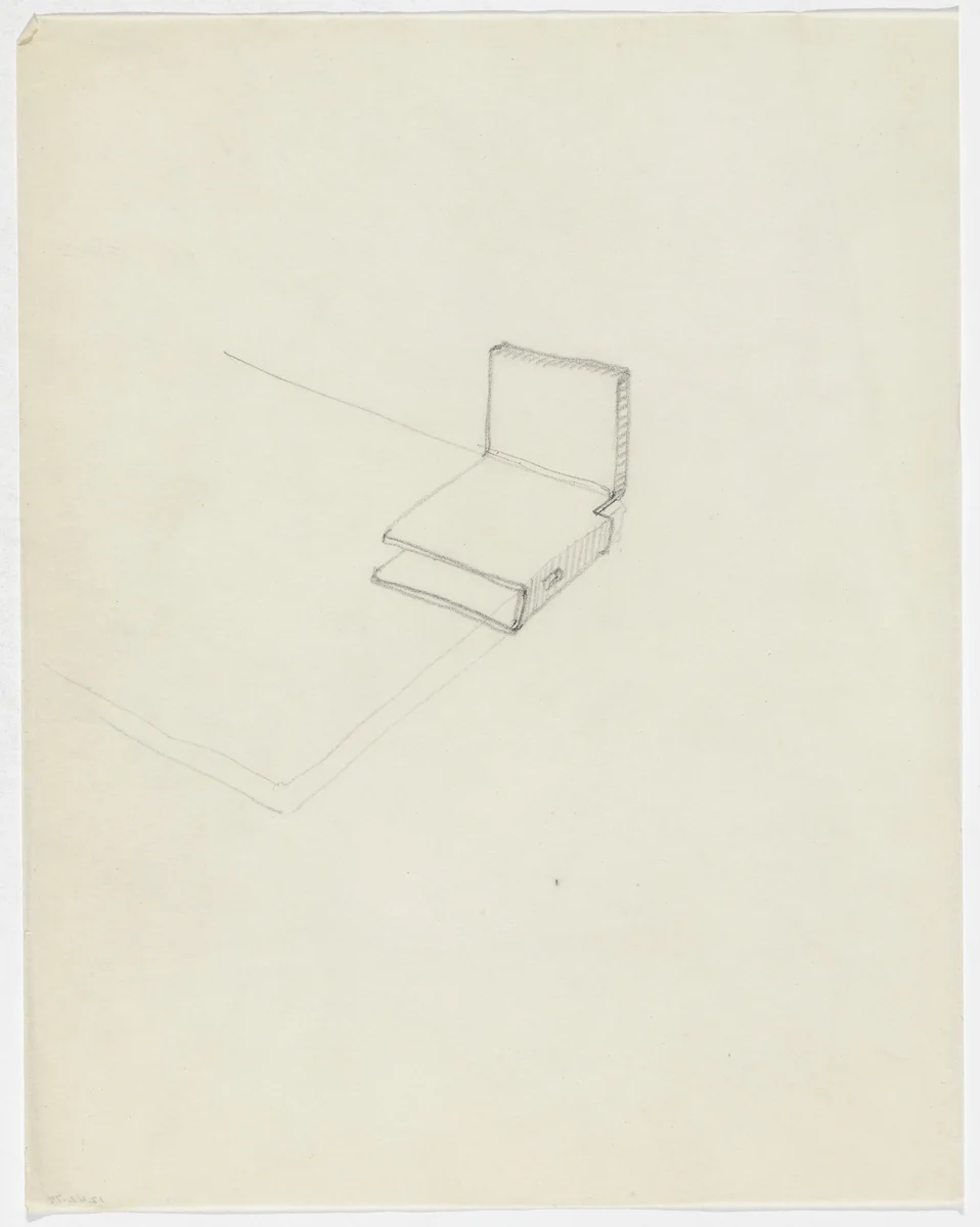 Furniture Joining System Detail (Perspective sketch) by Ludwig Mies van der Rohe, mies van der rohe archive, 1926