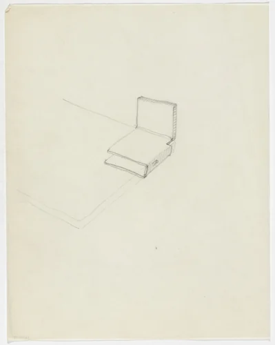 Furniture Joining System Detail (Perspective sketch) by Ludwig Mies van der Rohe, mies van der rohe archive, 1926