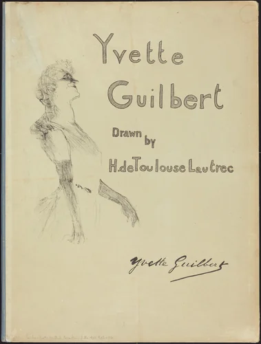 Cover, Yvette Guilbert by Henri de Toulouse-Lautrec, print, 1898