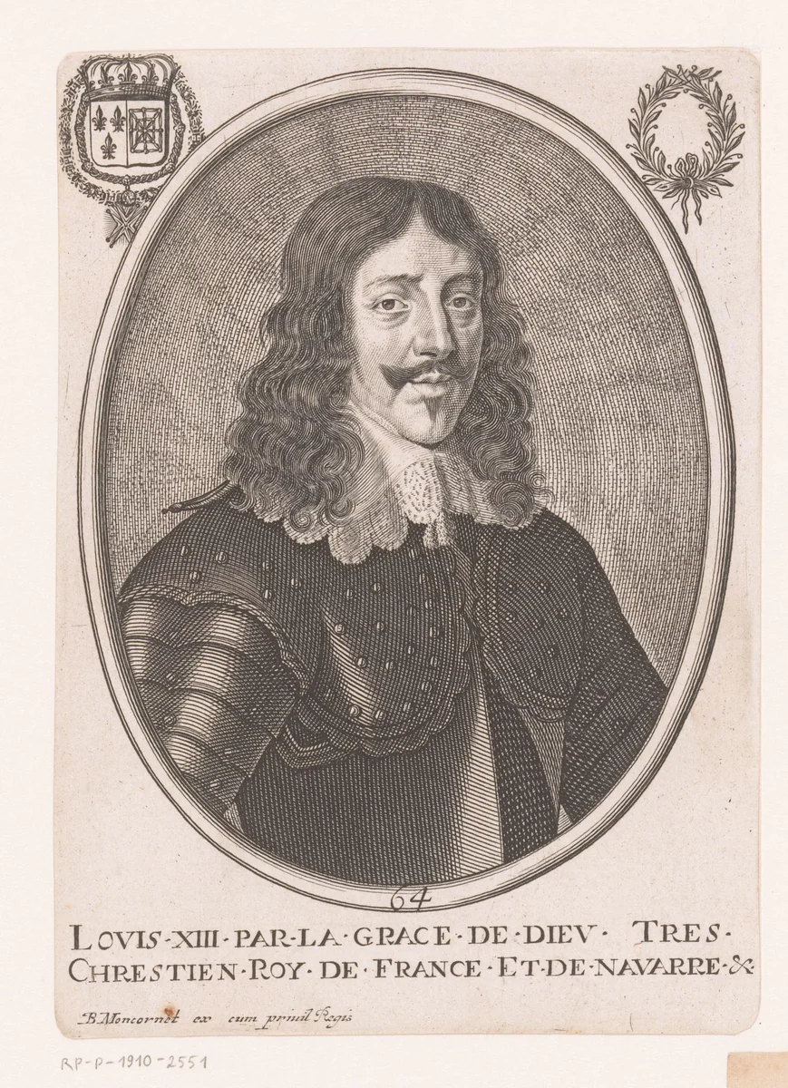 Portret van Lodewijk XIII van Frankrijk by anonymous, print, 1610-1668