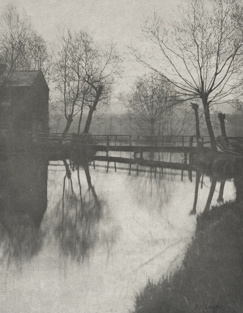 Footbridge Near Chingford by Peter Henry Emerson, photograph, 1888