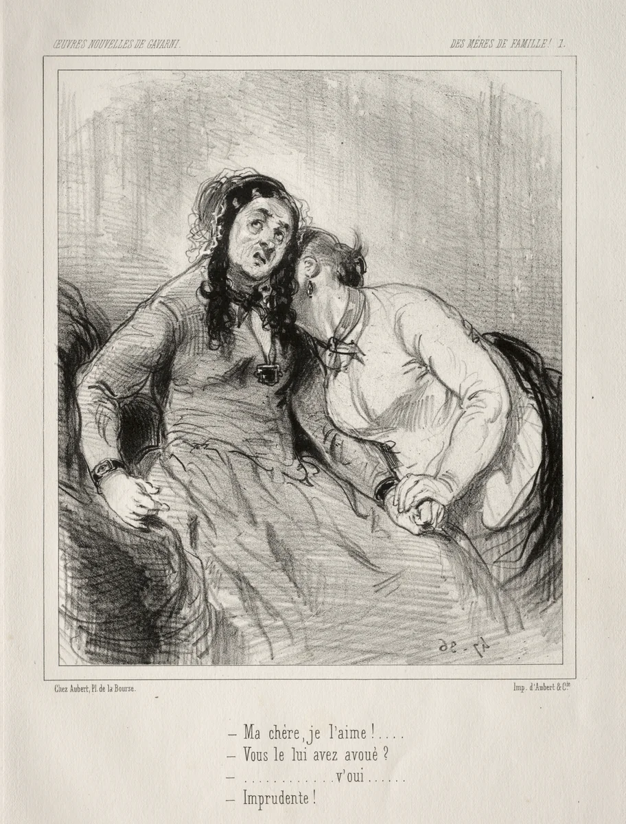 Des Mères de Famille! by Paul Gavarni, print, 1842-1852