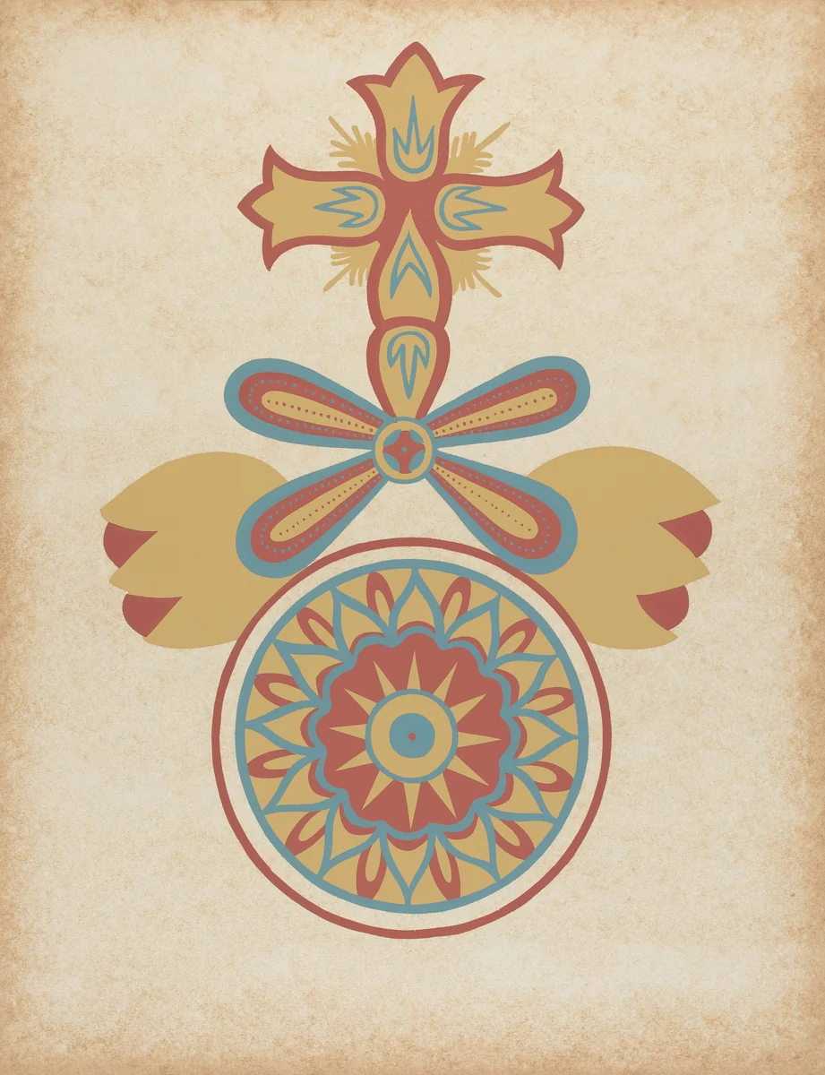 Santa Barbara Mission Doorway Design from the portfolio "Decorative Art of Spanish California" by American 20th Century, index of american design, 1935-1942