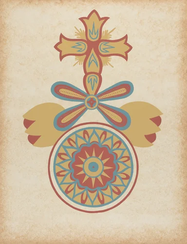 Santa Barbara Mission Doorway Design from the portfolio "Decorative Art of Spanish California" by American 20th Century, index of american design, 1935-1942