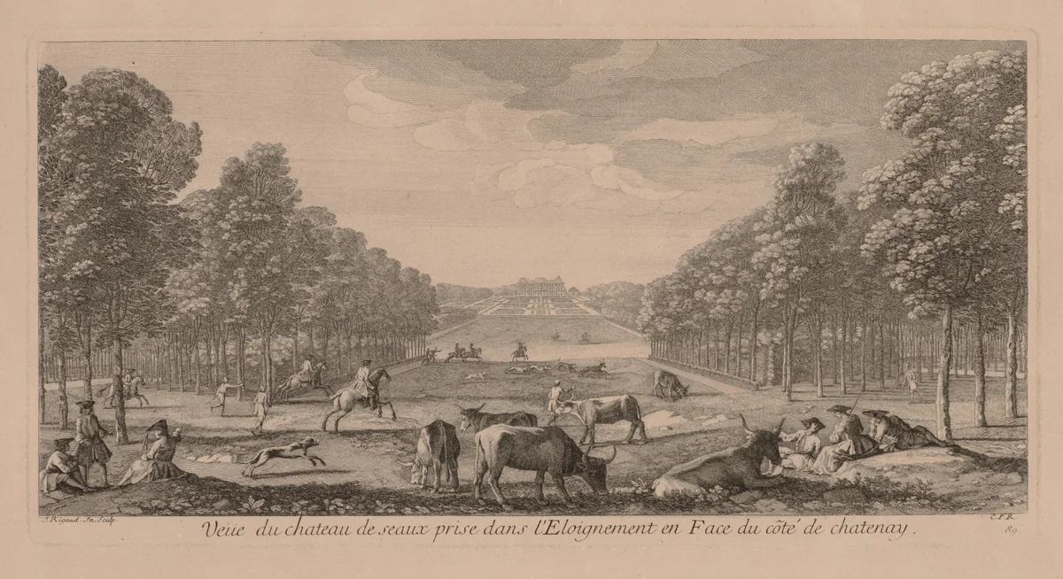 Chateau of Berny by Jacques Rigaud, print, 1700-1754