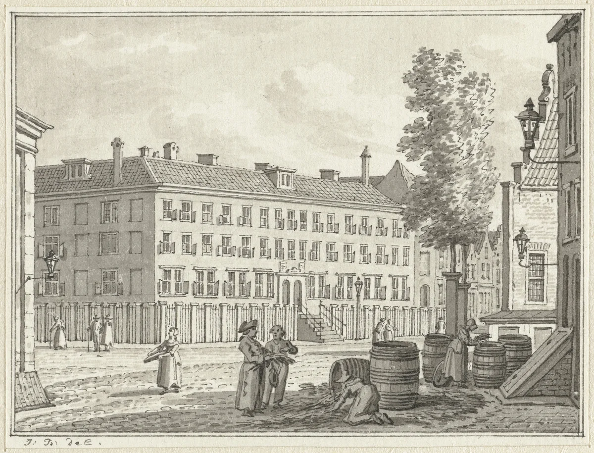 Het Armenhuis te Rotterdam by Jan Bulthuis, drawing, 1790