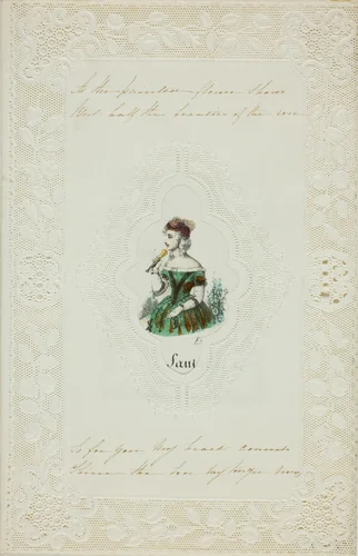 As the Painted Flower Shows (valentine) by Unknown Artist, other, 1845-1855