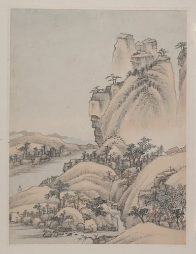 Landscapes by Xiao Yuncong, painting, 1668