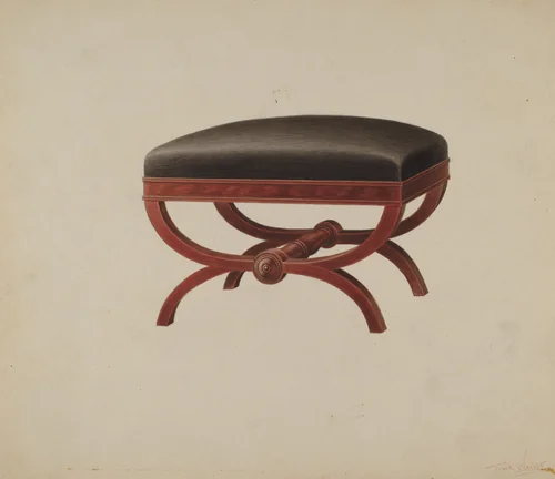 Stool by Frank Wenger, index of american design, 1937
