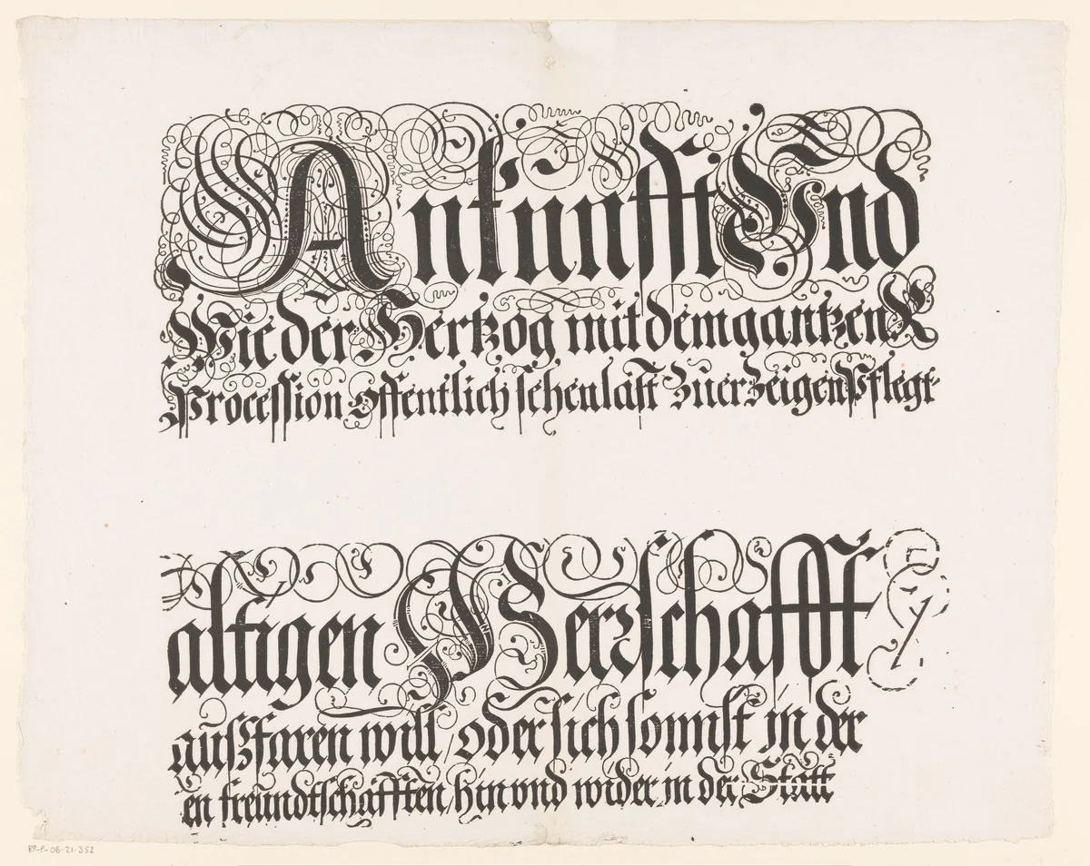 Titel van de Festa della Sensa (eerste en vijfde gedeelte) by Jost Amman, print, 1697