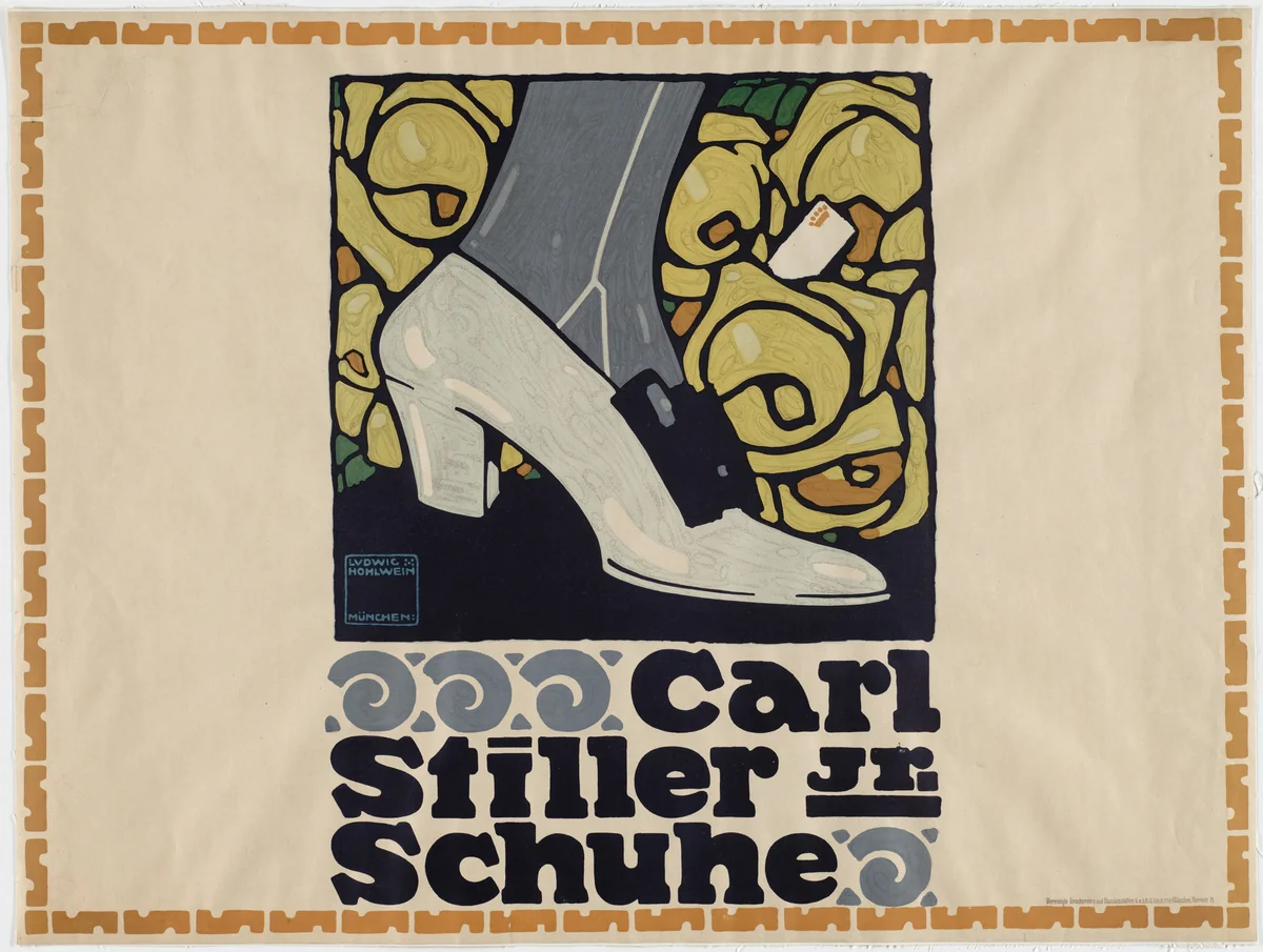 Carl Stiller Jr. Schuhe by Ludwig Hohlwein, design, 1909