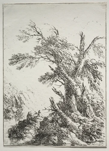 Specimens of Polyautography: Along the Bank of a River by Henry Richard Warwick, print