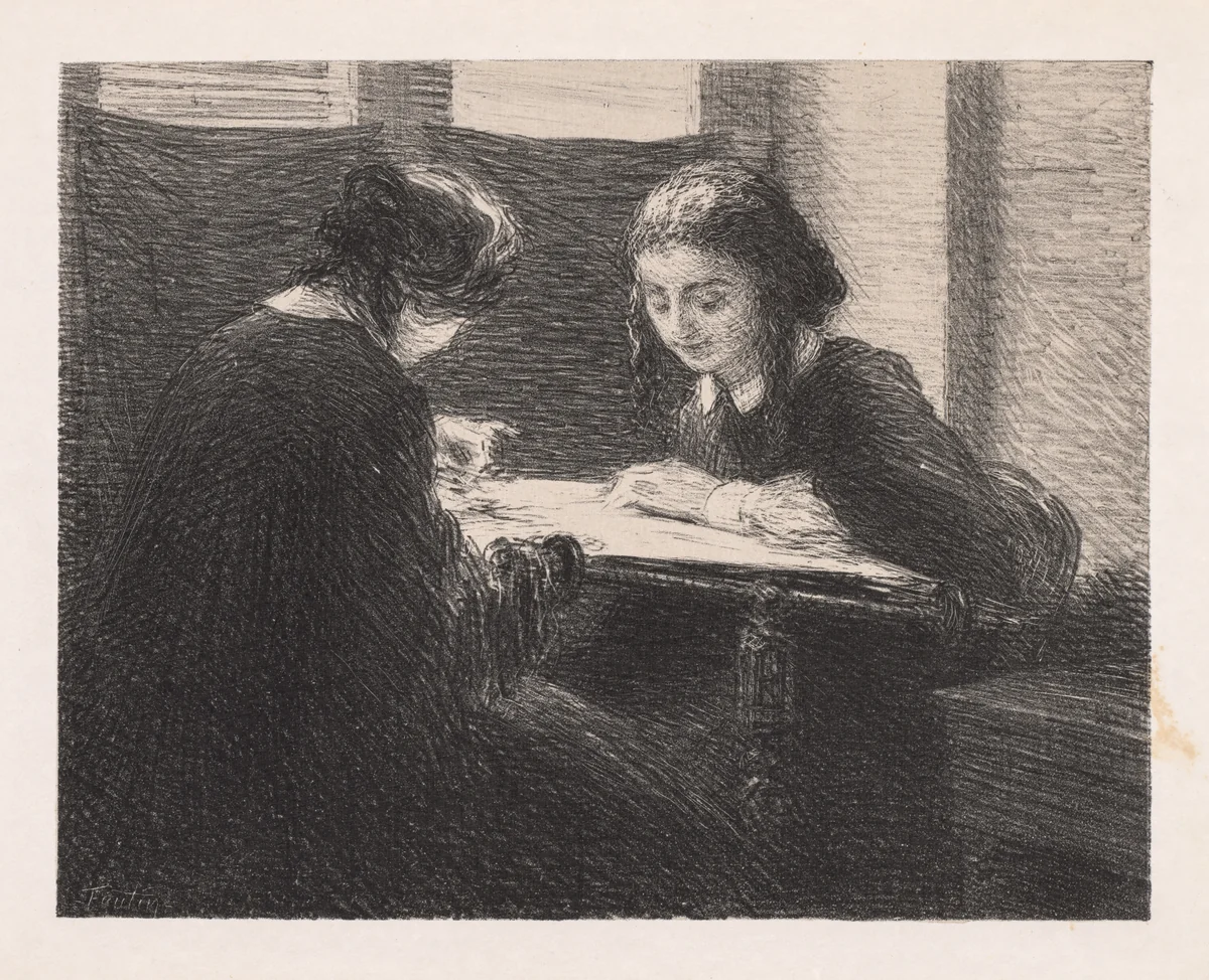 The Embroideres (Les Brodeuses), by Henri Fantin-Latour, print, 1898