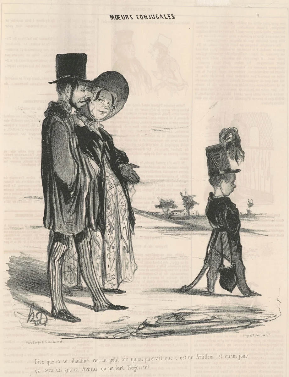 Dire que ça si dandine avec un petit air... by Honoré Daumier, print, 1839