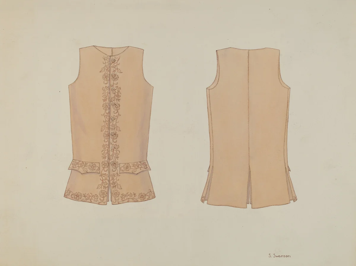 Boy's Waistcoat by Syrena Swanson, index of american design, 1936