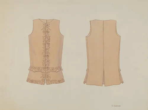 Boy's Waistcoat by Syrena Swanson, index of american design, 1936