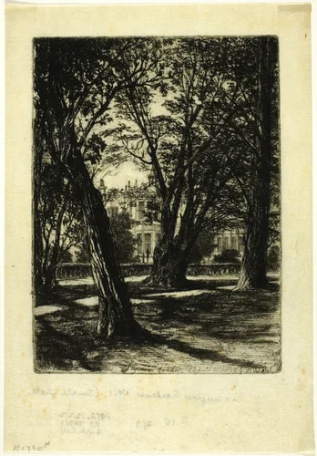 Kensington Gardens, No. I (small plate) by Francis Seymour-Haden, print, 1859