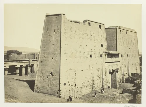 The Great Pylon at Edfou, Upper Egypt by Francis Frith, photograph, 1857