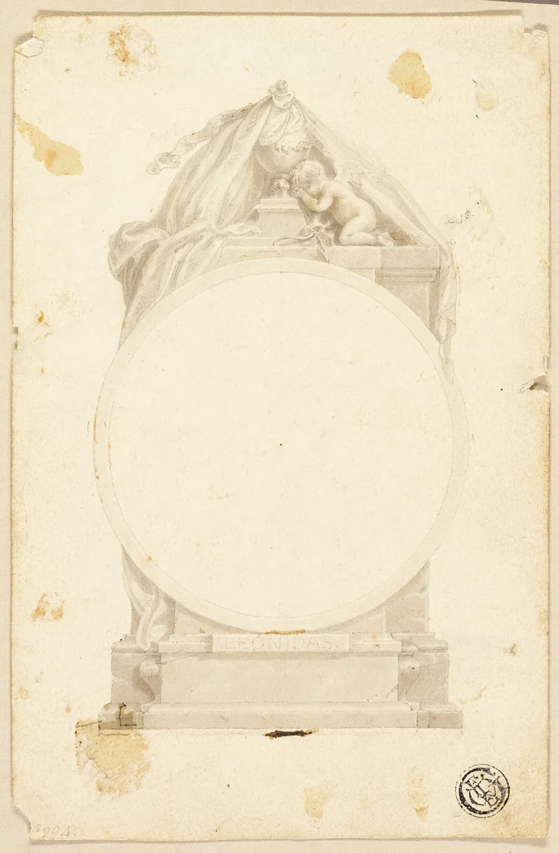 Funerary Monument by Thomas Stothard or Richard Cosway or Edward Francis Burney or Charles Alfred Stothard, drawing, 1775-1834
