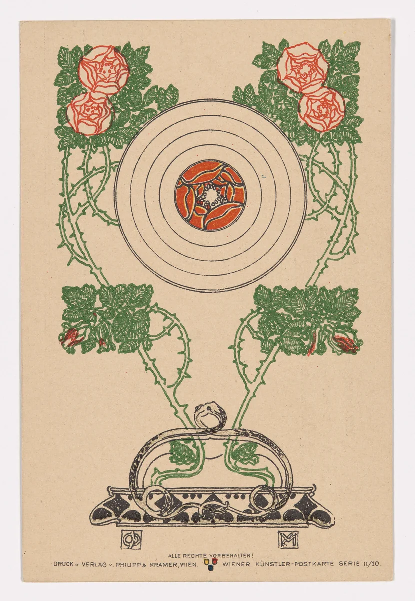 Wiener Künstler-Postkarte Serie II / 10 by Koloman Moser
Joseph Maria Olbrich, design, 1898