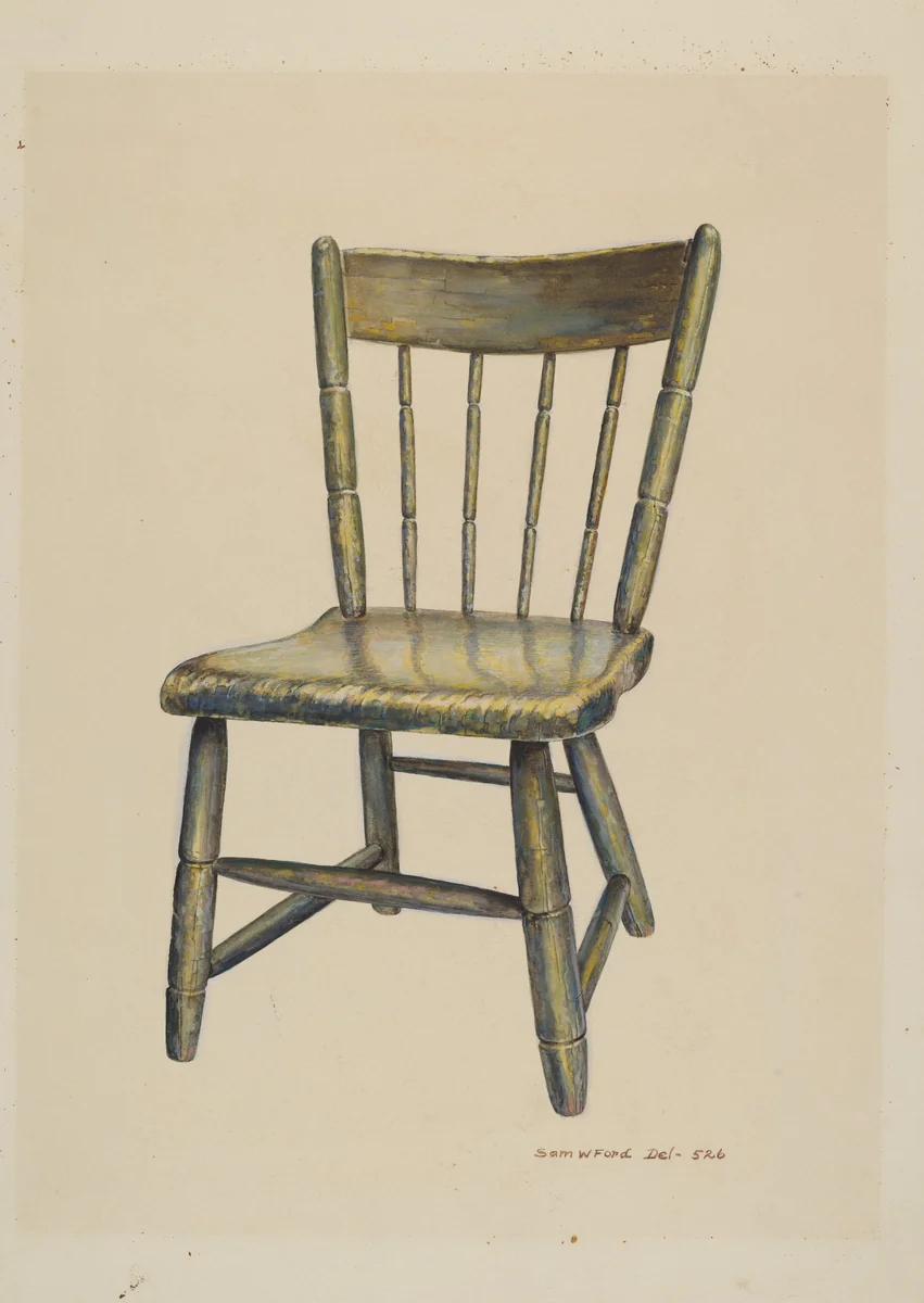 Child's Chair by Samuel W. Ford, index of american design, 1937