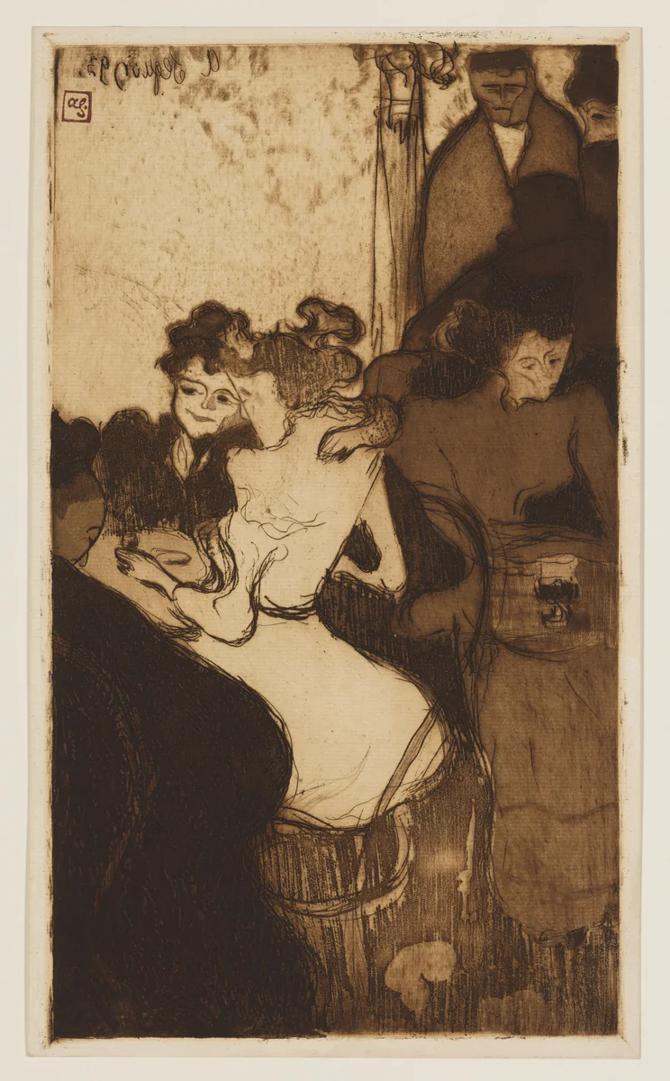 The Bar (Le Bar) by Armand Séguin, print, 1893