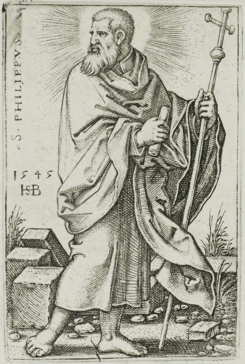 St. Philip, plate 5 from The Twelve Apostles by Sebald Beham, print, 1545