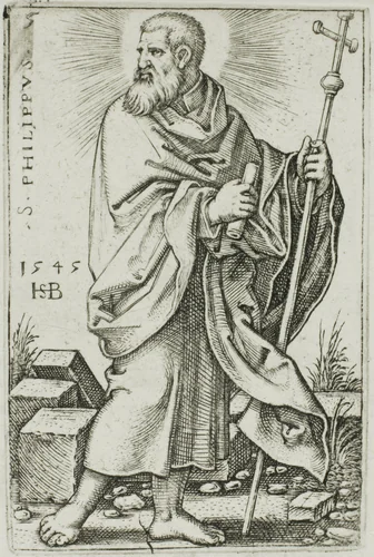 St. Philip, plate 5 from The Twelve Apostles by Sebald Beham, print, 1545