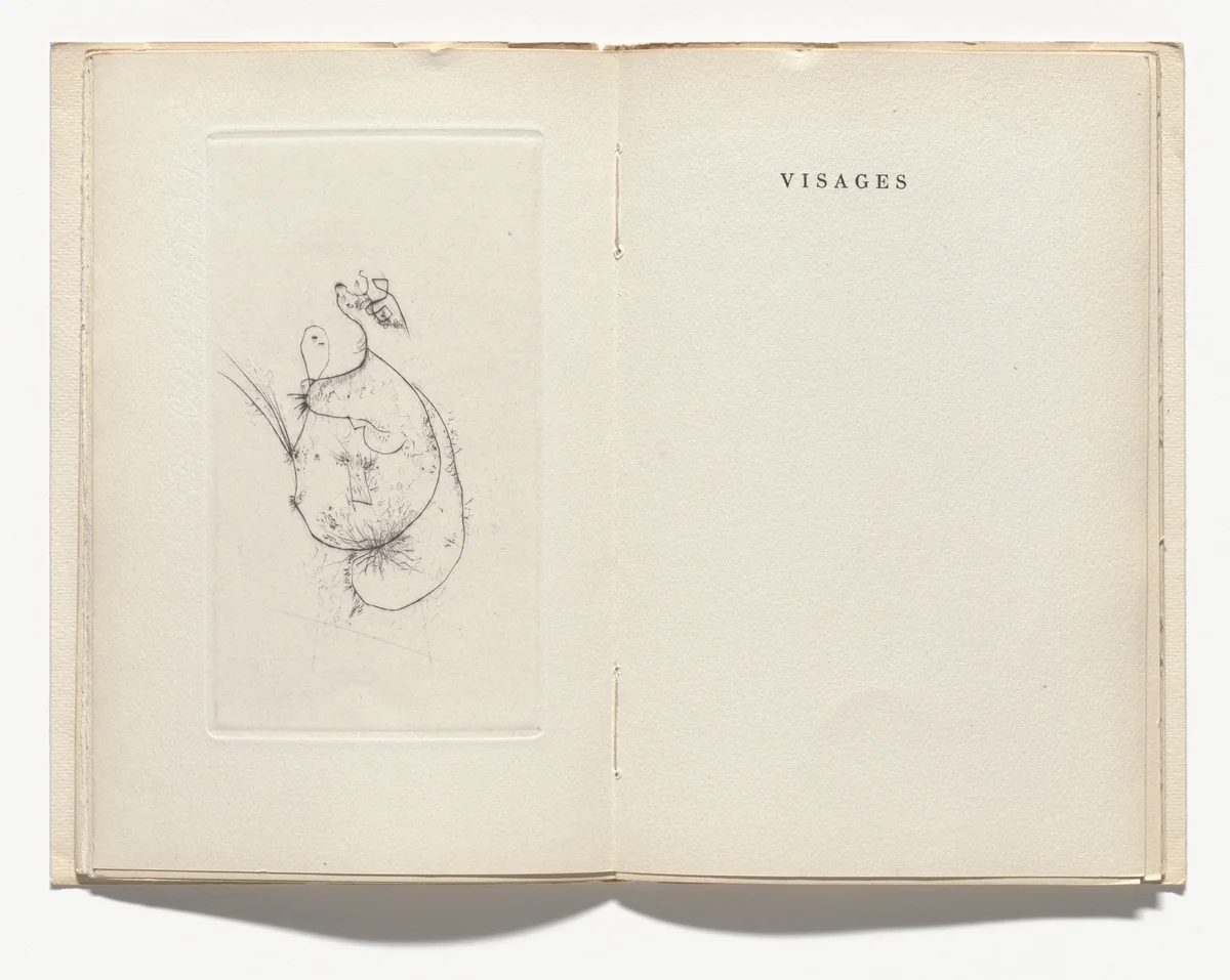 Visage I (plate, page 20) from Visages by Wols, illustrated book, 1948